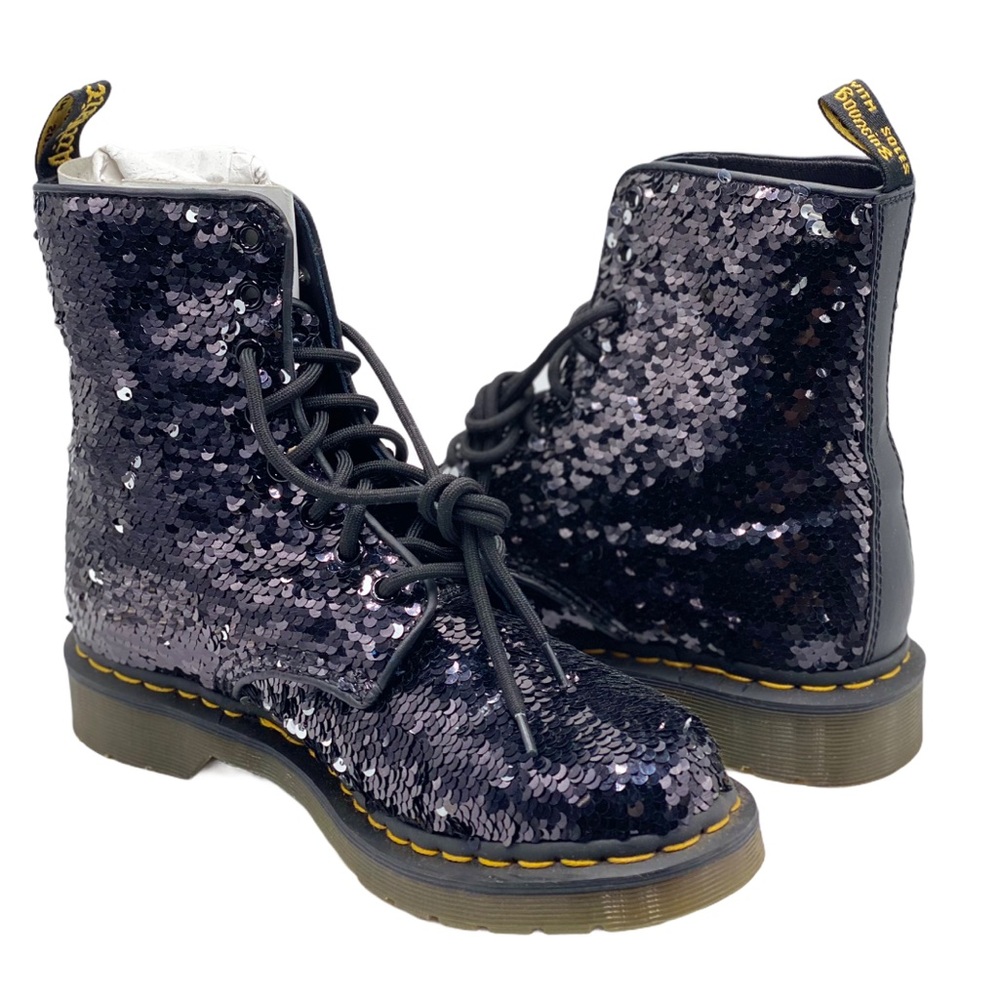 Dr. Martens 1460 Pascal Sequin Boots - Picture 5 of 13